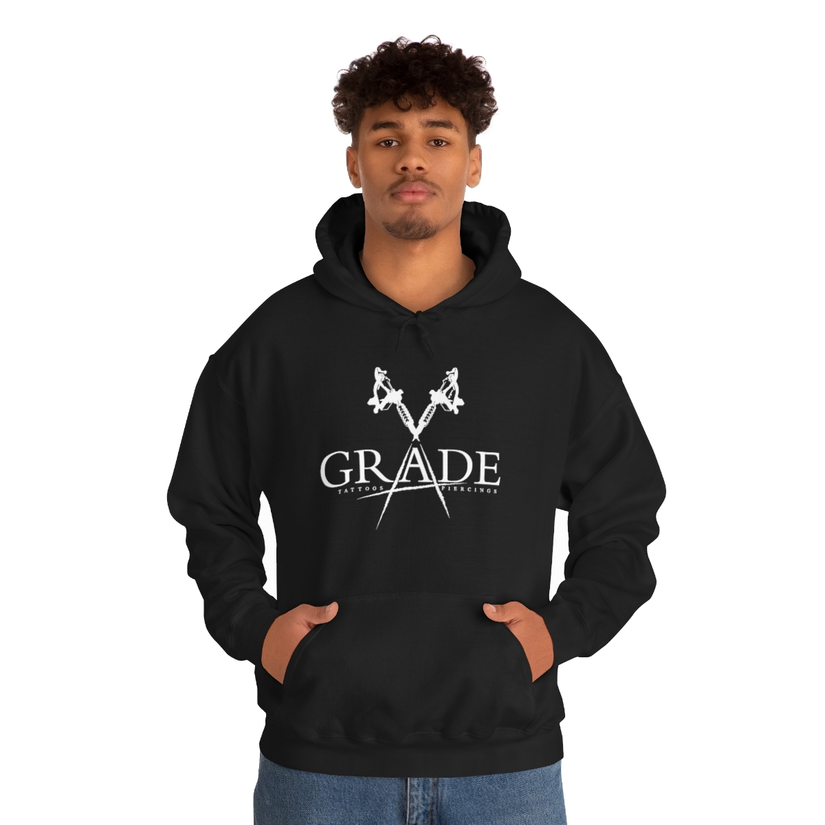 TATTOO JUNKIE HEAVY WEIGHT HOODIE BLACK | gulatilaw.com