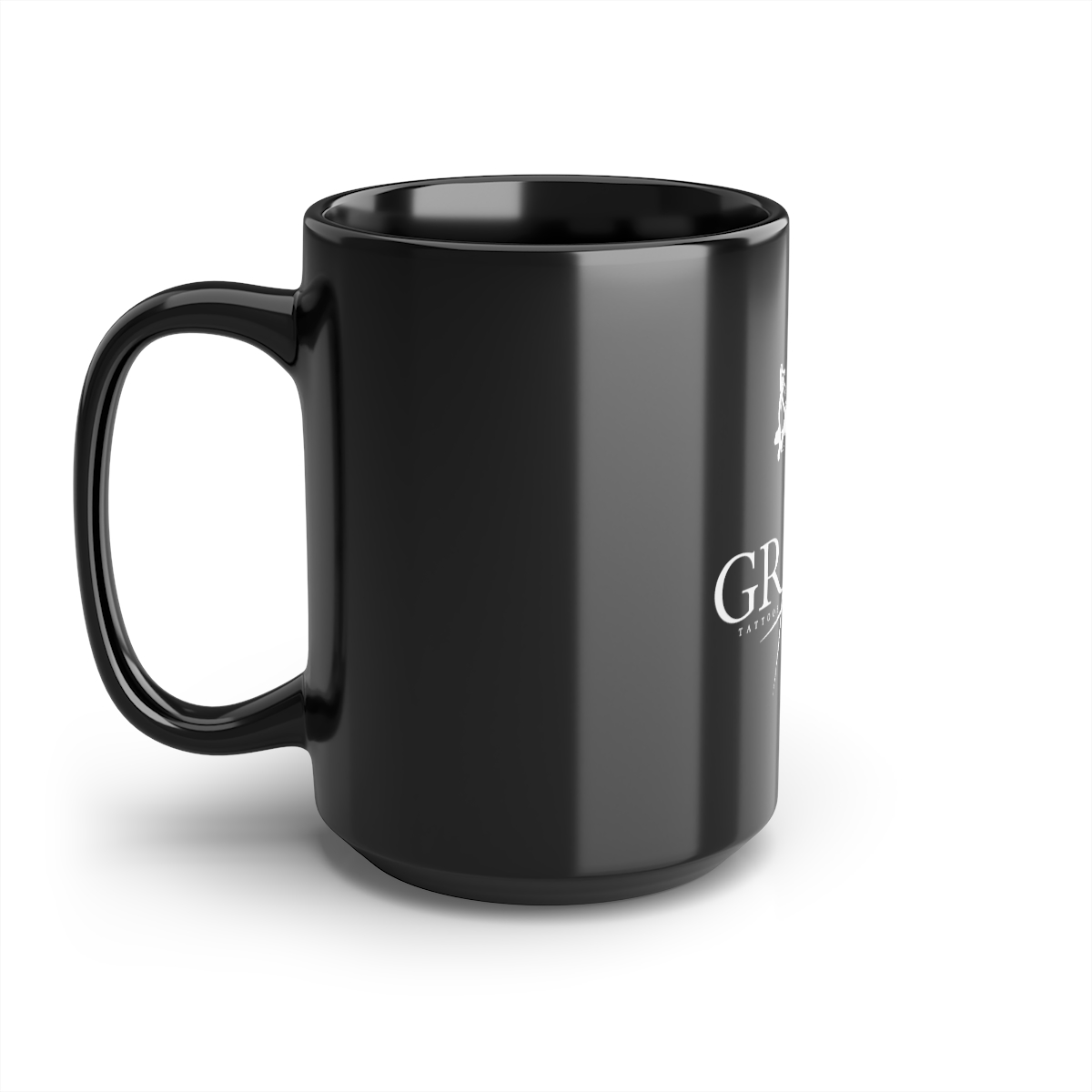 Grade A Tattoos Black Mug, 15oz - Grade A Tattoos - Fort Wayne Indiana